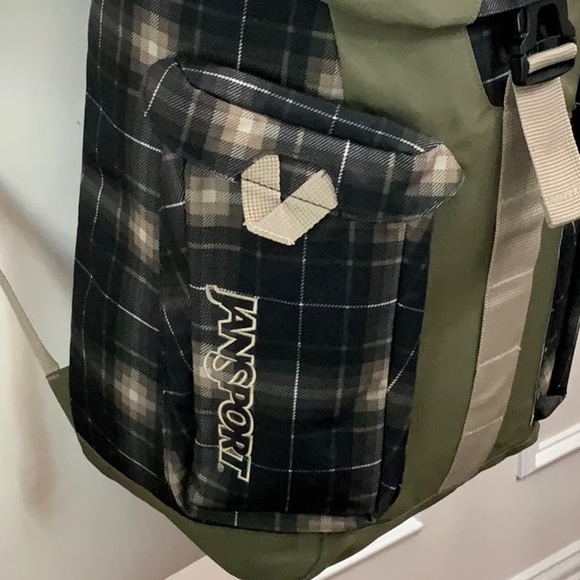 Jansport MISDEMEANOR Backpack - Black/Slate grey Shank Plaid - Picture 6 of 16